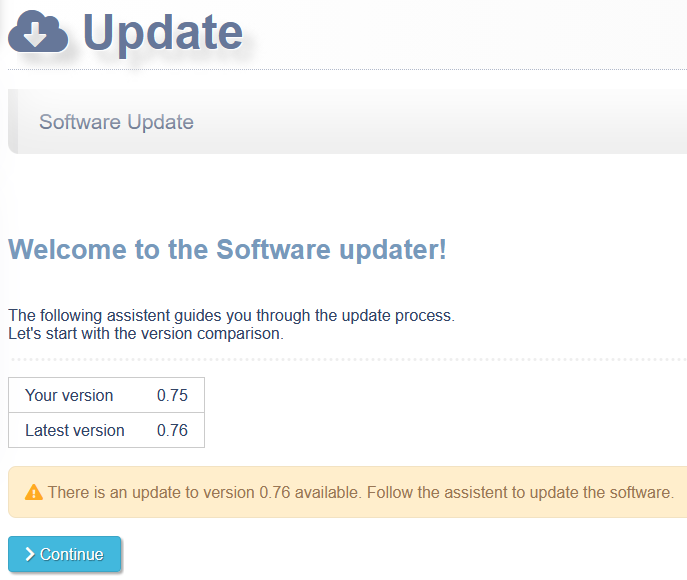 Screenshot: Updater