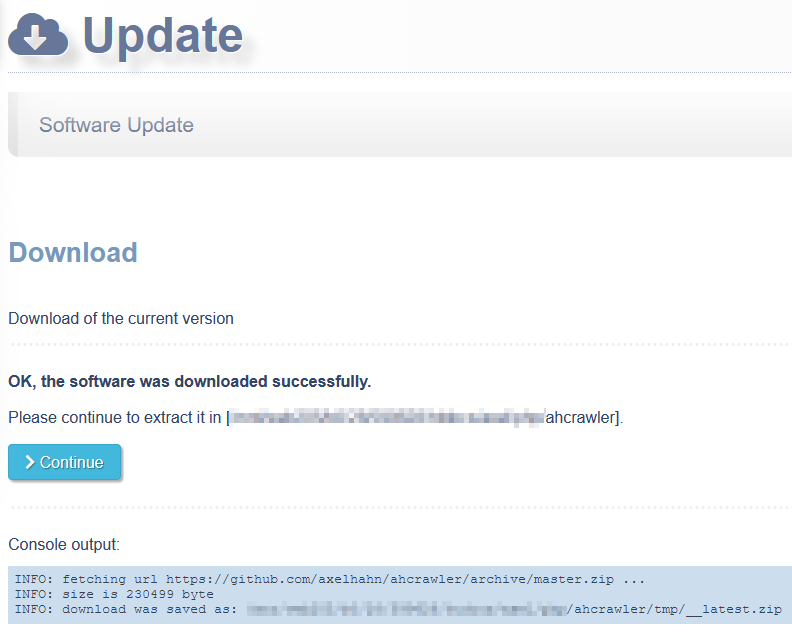 Screenshot: Updater